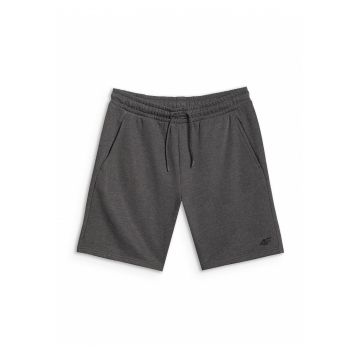 Pantaloni scurti sport  croiala regular - talie ajustabila - 2 buzunare - gri - material usor