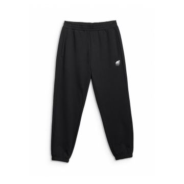 Pantaloni sport barbati  croiala lejera - 2 buzunare - negru - tesatura tip trening