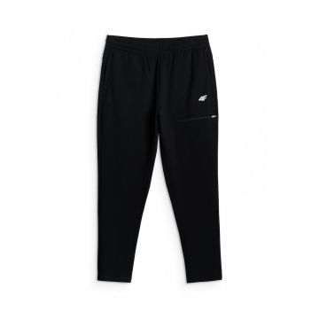 Pantaloni sport barbati  french terry - talie reglabila - 4 buzunare - negru
