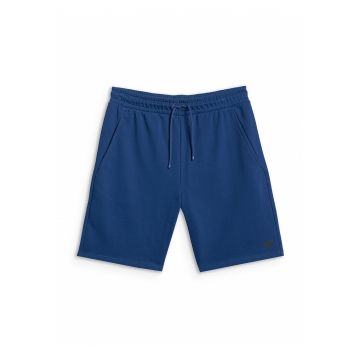Pantaloni sport barbati  scurti - talie ajustabila - 2 buzunare - material usor - albastru