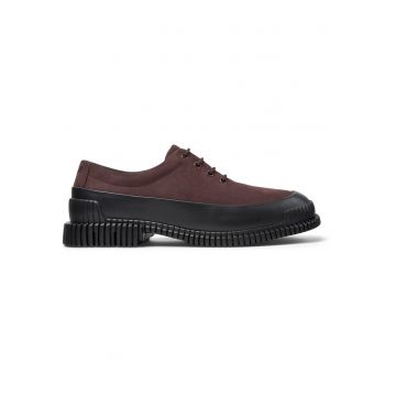 Pantofi de piele nabuc cu sireturi