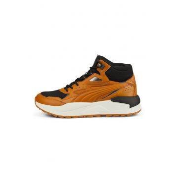 Pantofi sport mid-high de piele ecologica X-Ray Speed - Negru/Portocaliu