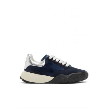Sneakers barbati -  Court Trainer - Argintiu/Bleumarin
