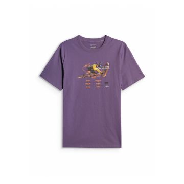 Tricou barbat  croiala relaxata - bumbac gros - confortabil - mov