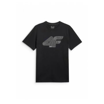 Tricou barbati  regular - bumbac - negru