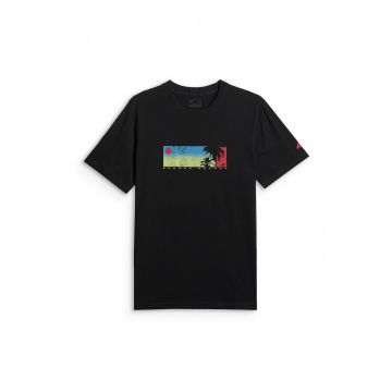 Tricou barbati -  regular fit - negru - bumbac - maneca scurta