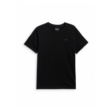 Tricou barbati  regular - negru - material de grosime medie - croiala confortabila