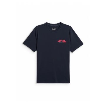 Tricou barbati -  simplu - bleumarin - bumbac -