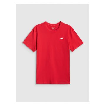 Tricou barbati  simplu - croiala regular - material usor - culoare rosu