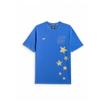Tricou  bumbac - editie limitata - imprimeu cu numarul 95 stele - Albastru