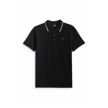 Tricou polo -  barbati - culoare neagra - din material bumbac