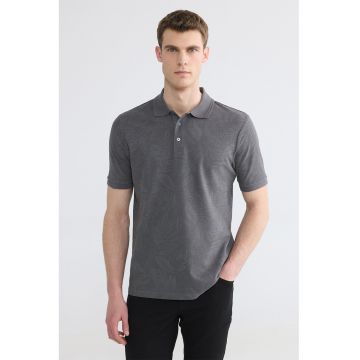 Tricou polo din bumbac - Gri antracit