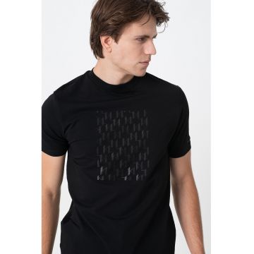 Tricou regular-fit cu imprimeu grafic - Negru