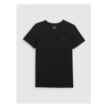 Tricou  slim negru bumbac - Negru