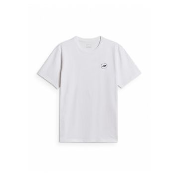 Tricou sport barbati  croiala relaxata - bumbac - alb