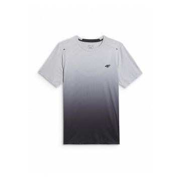 Tricou sport barbati -  pentru antrenament - uscare rapida - poliester - gri/negru
