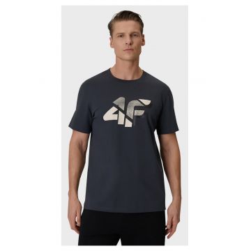Tricou Sport Casual Barbati -  Antracit - Material 100% Bumbac Organic - Cu Maneca Scurta - Regular Fit - Excelent Pentru Purtare De Zi Cu Zi - Antrenament Usor Confortabil - Respirabil - Single Jersey - Gri antracit