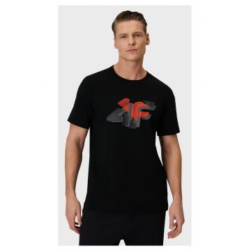 Tricou Sport Casual Pentru Barbati -  Negru Intens - Material 100% Bumbac Organic - Cu Maneca Scurta - Regular Fit - Excelent Pentru Purtare De Zi Cu Zi - Antrenament Usor - Foarte Confortabil - Respirabil - Single Jersey - Negru