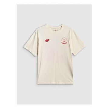 Tricou sport pentru barabati -  lejer - alb - bumbac
