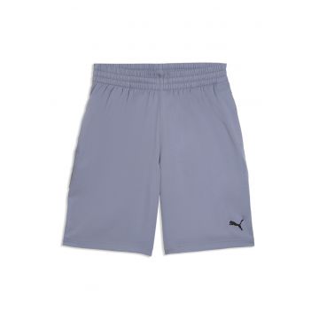 Bermude sport cu talie elastica Essentials 2 - Negru/Albastru prafuit