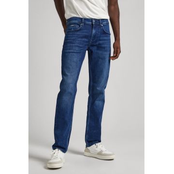 Blugi slim fit cu 5 buzunare - Bleumarin