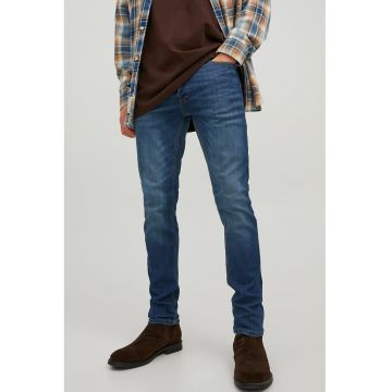 Blugi slim fit cu nasturi Glenn Original AM 117 - Albastru inchis