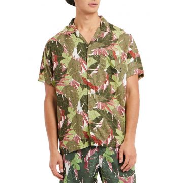 Camasa cu maneca scurta barbati -  Viscoza - Multicolor - Multicolor