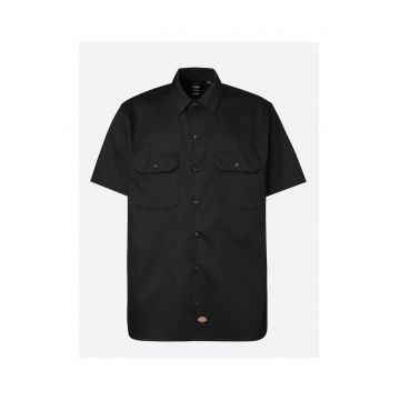 Chemisa neagra pentru barbati cu maneci scurte  Work Shirt SS REC Black