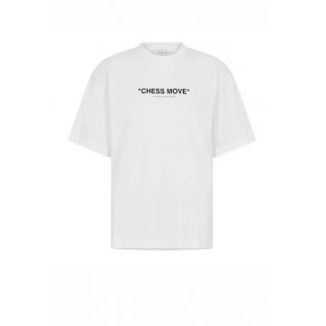 Chess Move Skate Tee White - Alb