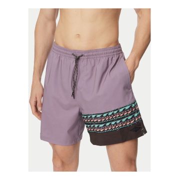 Costum de baie barbati -  mov - material elastic - 90% poliester reciclat -