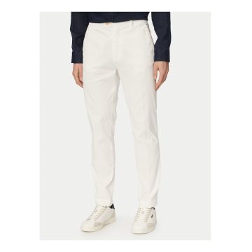 Pantaloni barbati -  alb - bumbac - croiala dreapta