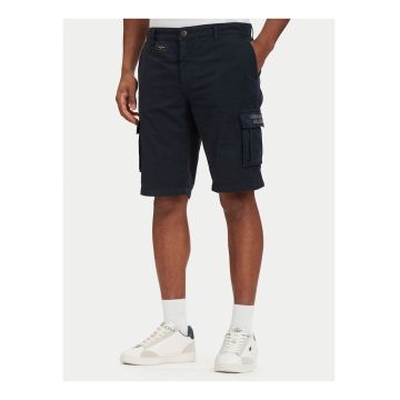 Pantaloni barbati -  casual - fermoar - alb/albastru - bumbac