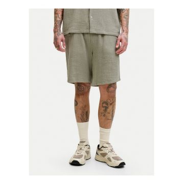 Pantaloni barbati -  casual - relaxat - verde - bumbac