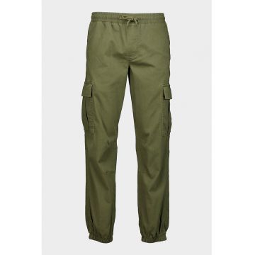 Pantaloni cargo cu croiala conica - Kaki inchis