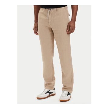 Pantaloni Chino Barbati -  Bej - poliester-viscoza - regular fit