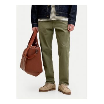 Pantaloni Chino Barbati -  Verde - 50% bumbac organic - 2% elastan