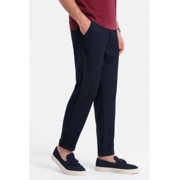 Pantaloni chino cu buzunare oblice - Bleumarin