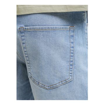 Pantaloni scurti barbati -  alb-albastru - regular fit - bumbac-poliester