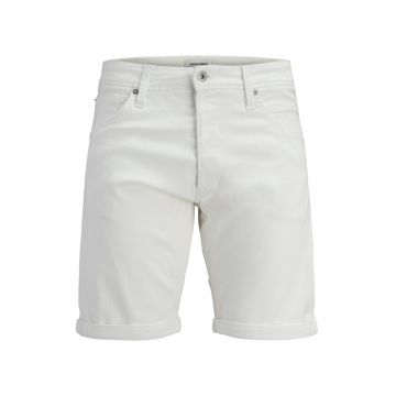 Pantaloni scurti barbati -  alb - regular fit - bumbac si poliester