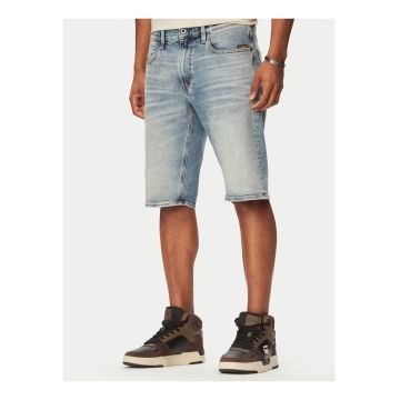 Pantaloni scurti barbati -  albastru - bumbac - casual