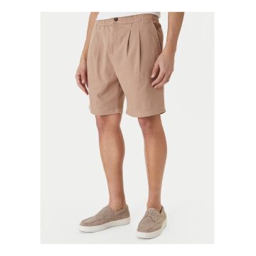 Pantaloni scurti barbati -  casual - bej - bumbac