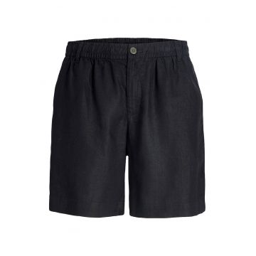 Pantaloni scurti barbati -  casual - negru - 100% in