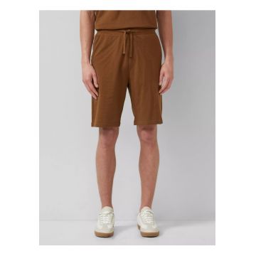 Pantaloni scurti barbati - din jerseu de bumbac - cu talie medie - Relaxed fit - Detroit - Maro