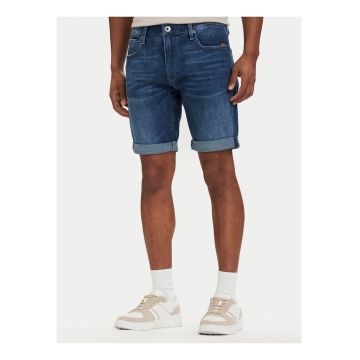 Pantaloni scurti barbati - G-Star Raw - albastru - denim - slim fit - bumbac organic
