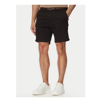 Pantaloni scurti barbati -  negru - bumbac - croiala regulara