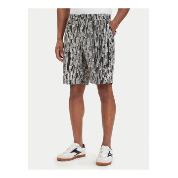 Pantaloni scurti barbati -  Relaxed Fit - negru - bumbac -