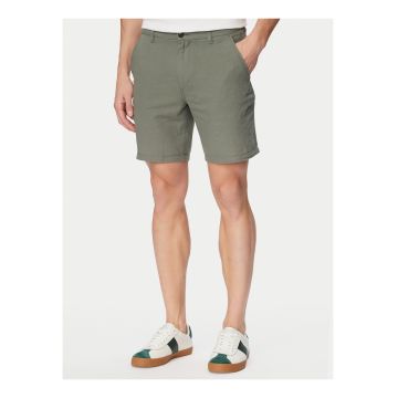 Pantaloni scurti barbati -  verde - bumbac si in - croiala regular fit