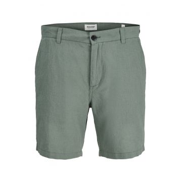 Pantaloni scurti barbati -  verde - bumbac si in - croiala regular fit