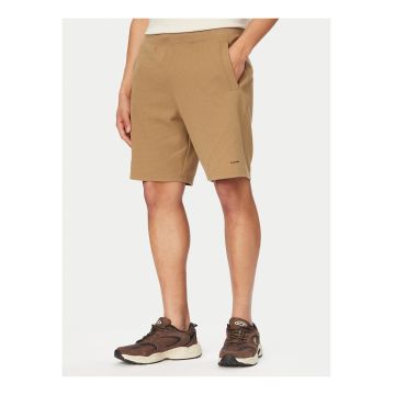 Pantaloni scurti sport Barbati -  bej - croiala skinny - material reciclat si organic