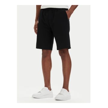 Pantaloni scurti sport Barbati -  negru - poliester-viscoza